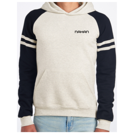 Varsity Colorblocked Raglan Hooded Sweatshirt